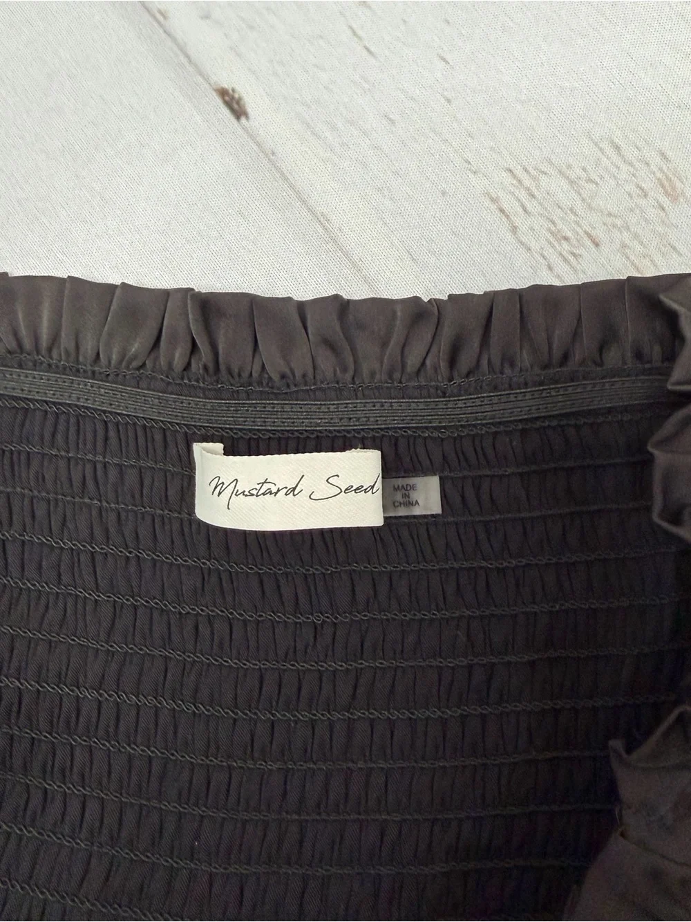 Mustard Seed Black Smocked Flowy Skort Size Large